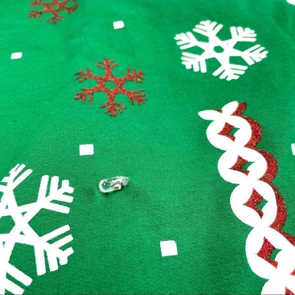 Fa La La Green Light Up Ugly Christmas Sweater - Picture 5 of 9